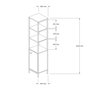 Hanah Home Armario de Baño Industrial Zafiro y Antracita 161.8 cm de Ancho x 38 cm de Alto x 34 cm de Fondo